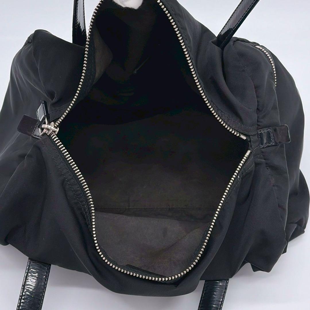 PRADA プラダ ハンドバッグ ミニボストンバッグ ナイロン レザー NERO