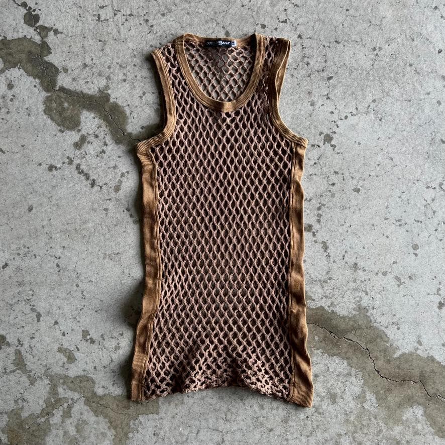 archive dolce&gabbana ドルガバ メッシュ タンクトップ