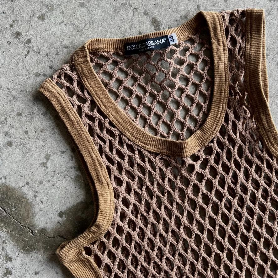 archive dolce&gabbana ドルガバ メッシュ タンクトップ