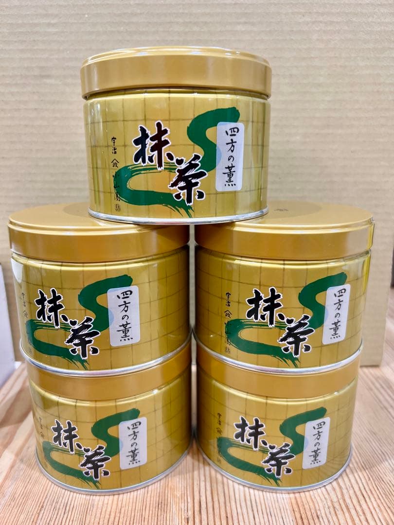 京都宇治抹茶　山政小山園　四方の薫150g ×3缶 MATCHAPOWDERED