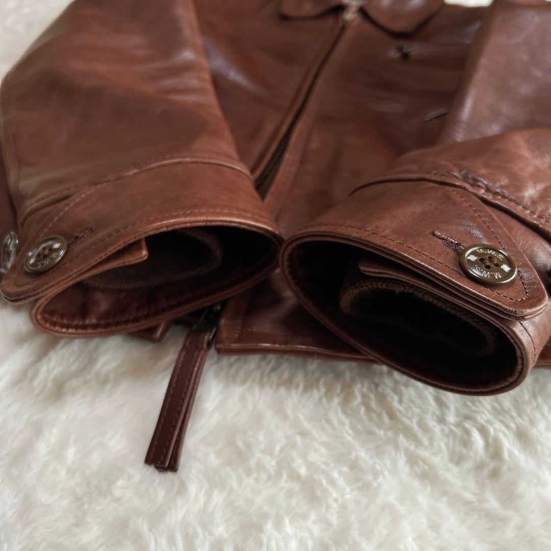 美品 Y'2 LEATHER ワイツーレザー別注品 MWS 馬革ライダース L