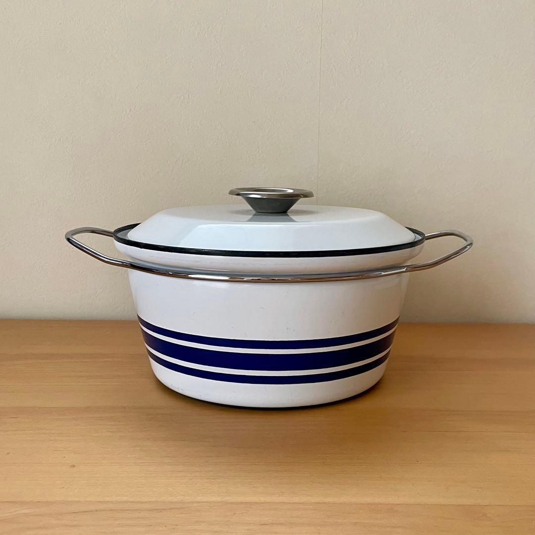 【美品】キャサリンホルム　琺瑯　両手鍋