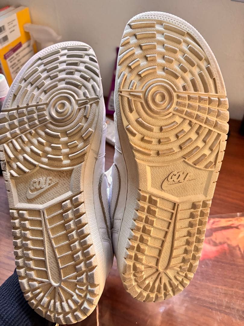 靴 Air Jordan 1 low golf white