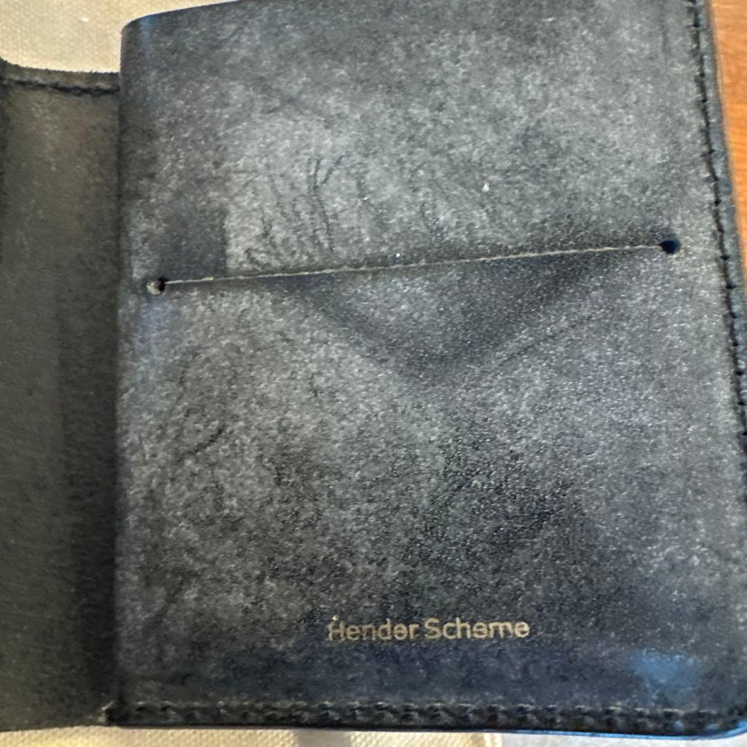 Hender Scheme 二つ折り財布 黒　付属品完備