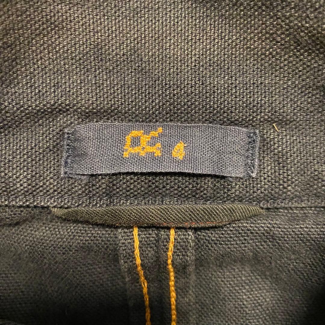 45RPM ショップコート インディゴ染め デニム ステンカラーコート