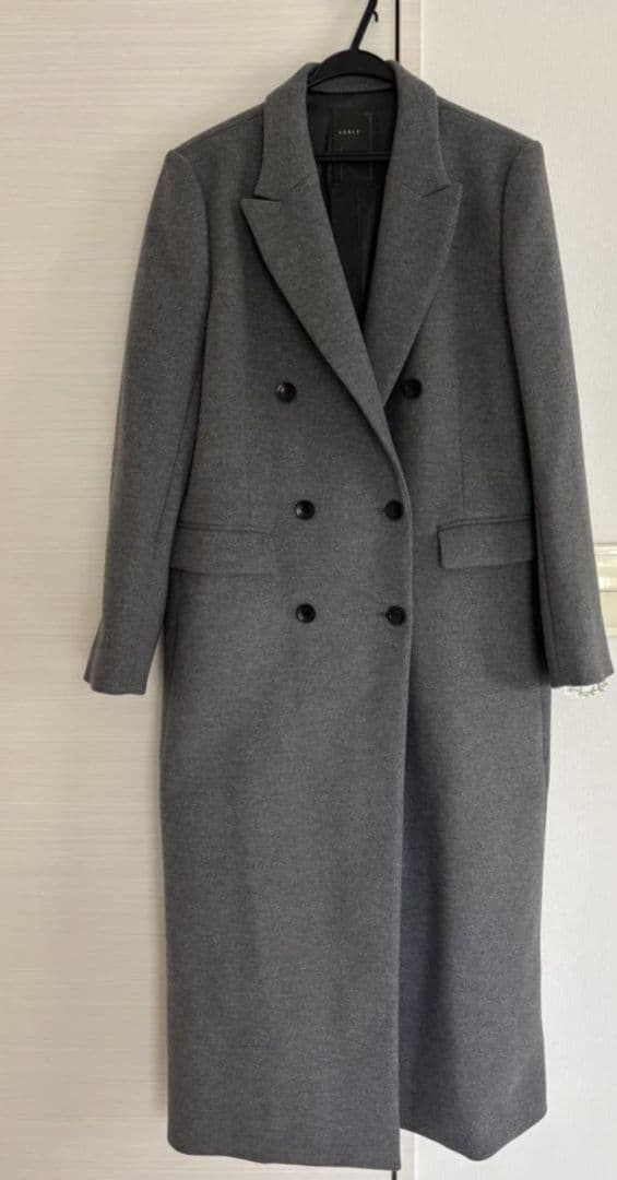 お値下げ！Noble♥グレー　メルトンロングチェスターコート
