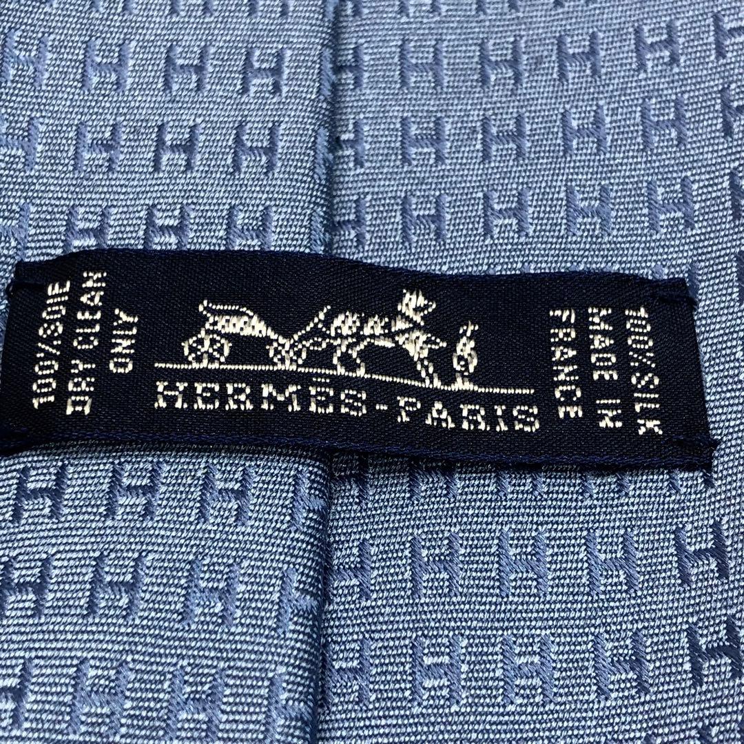 【☆☆☆☆様】未使用級✨エルメス ファソネ H織りタイ 8CM BLEU JEA