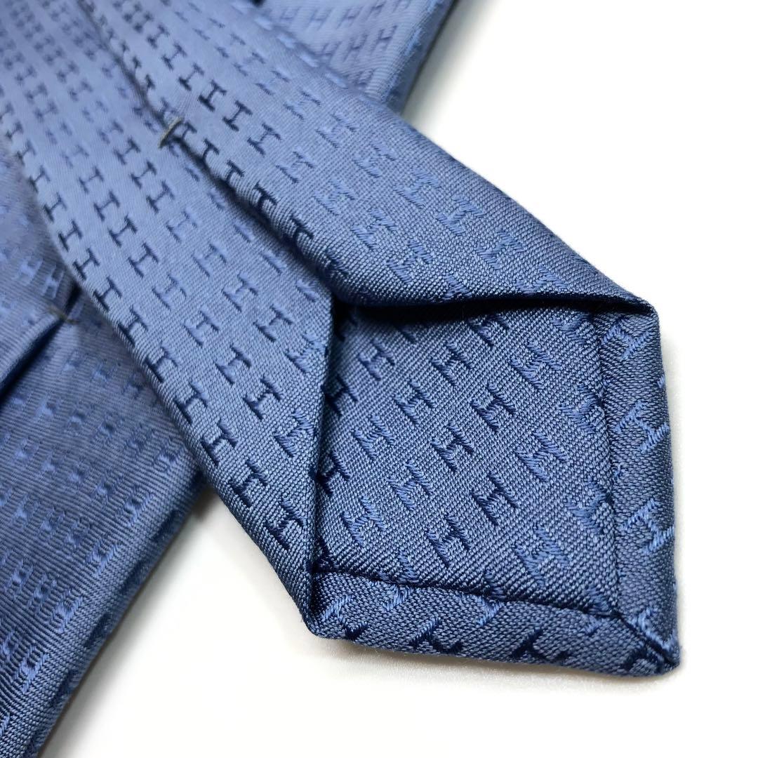 【☆☆☆☆様】未使用級✨エルメス ファソネ H織りタイ 8CM BLEU JEA