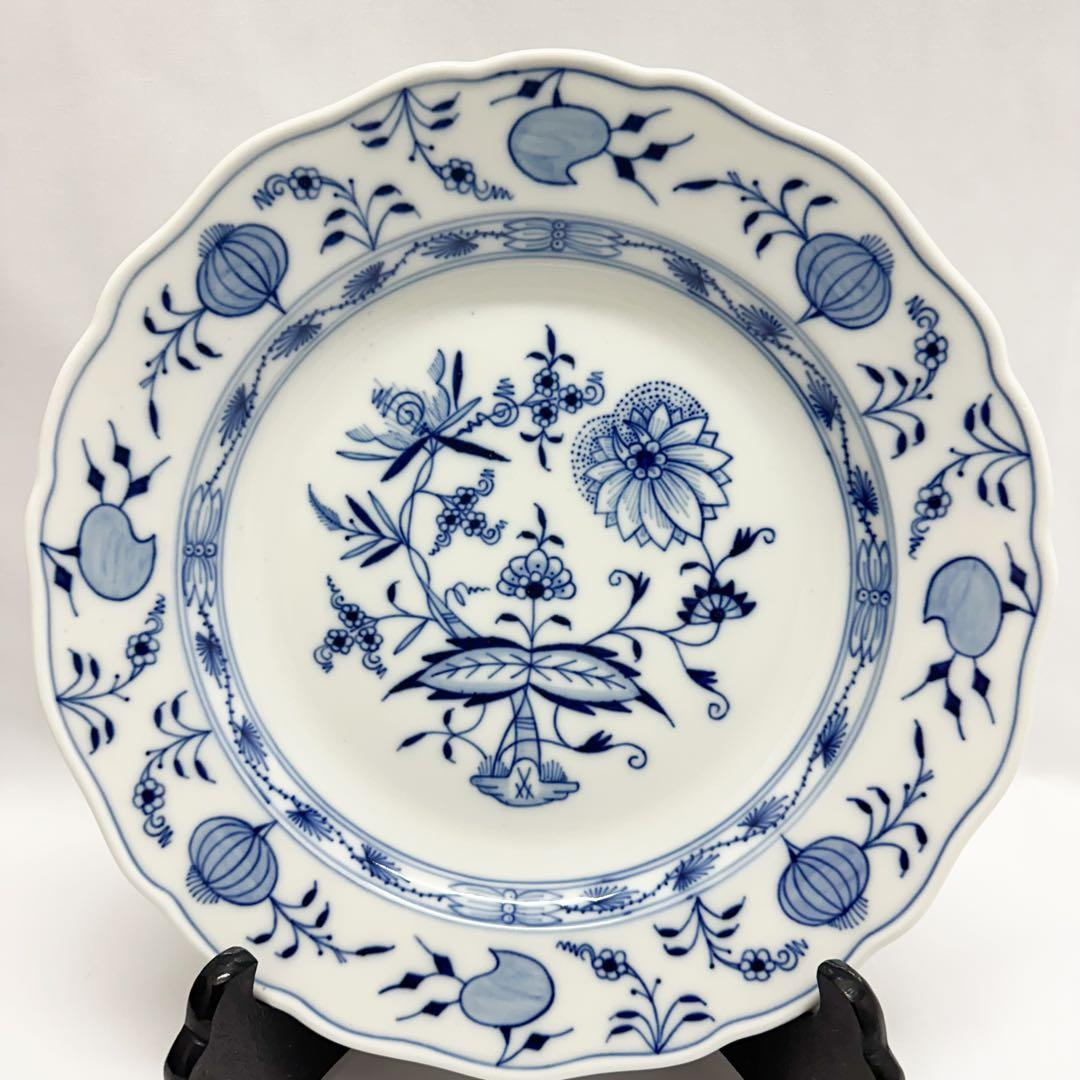 美品 25cm マイセン ブルーオニオン プレート 皿