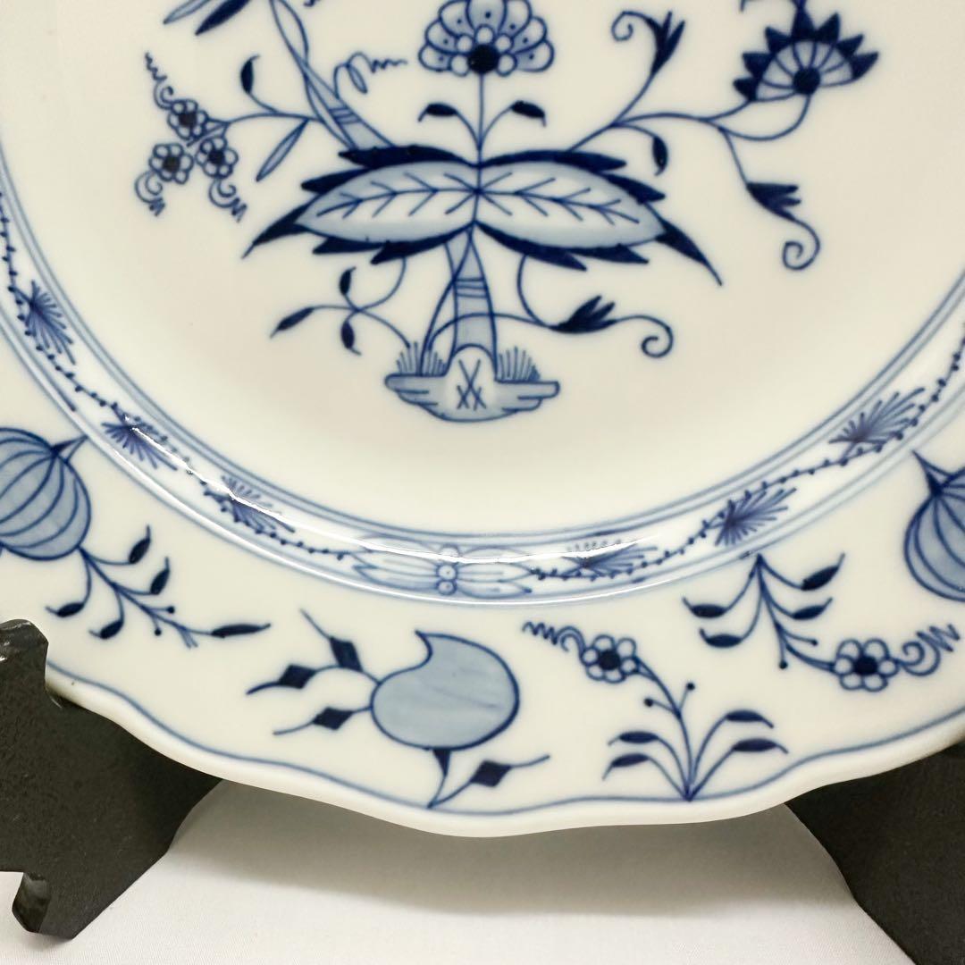 美品 25cm マイセン ブルーオニオン プレート 皿