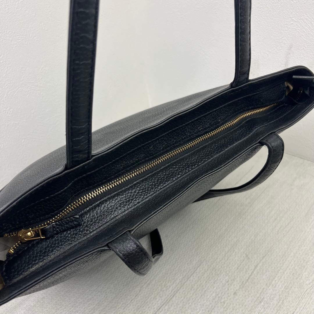 大人気✨ HushTug ハッシュタグ トートバッグ ブラック レザー ビジネス