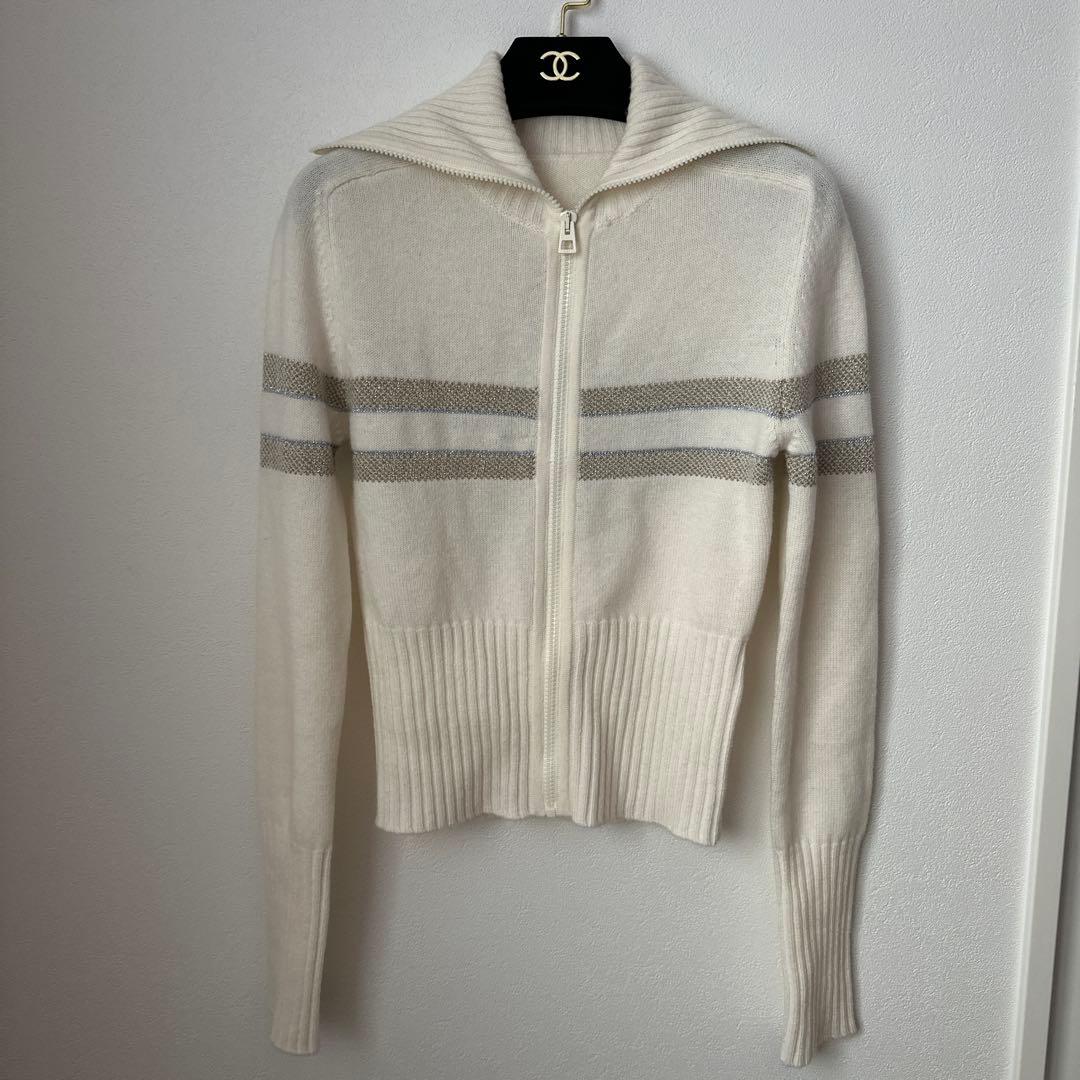 CHRISTIAN DIOR 星型デザイン ジップアップセーター