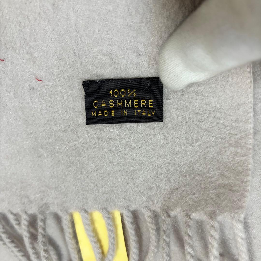 【最高峰】ロロピアーナ カシミヤ100 大判ストール グレージュ クリーニング済