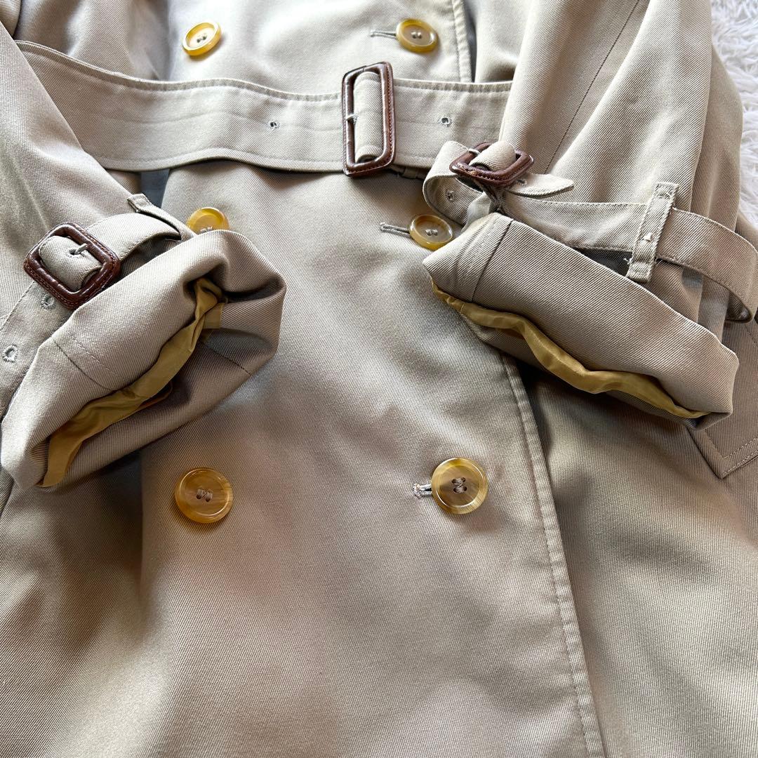 【希少L 美品】バーバリー　トレンチコート　ベルト付き　ベージュ　メンズ　48