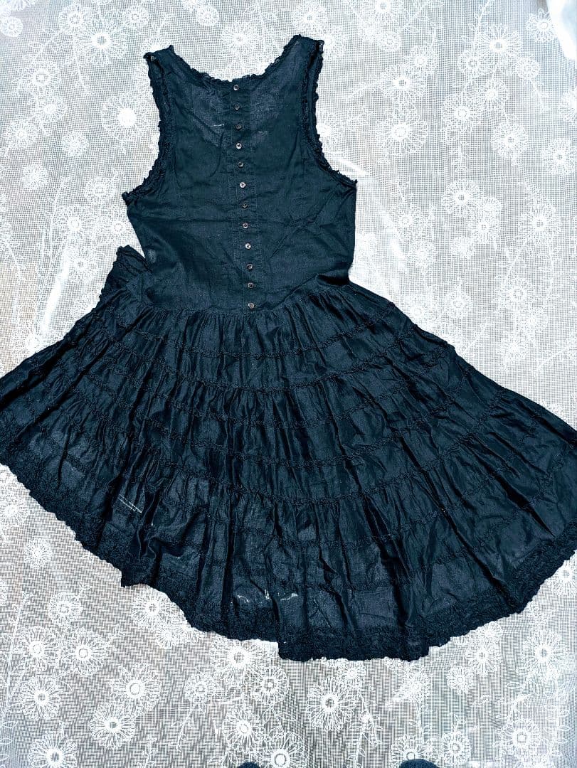 PINKHOUSE 綿ローン ティアードサッシュリボン オーバードレス