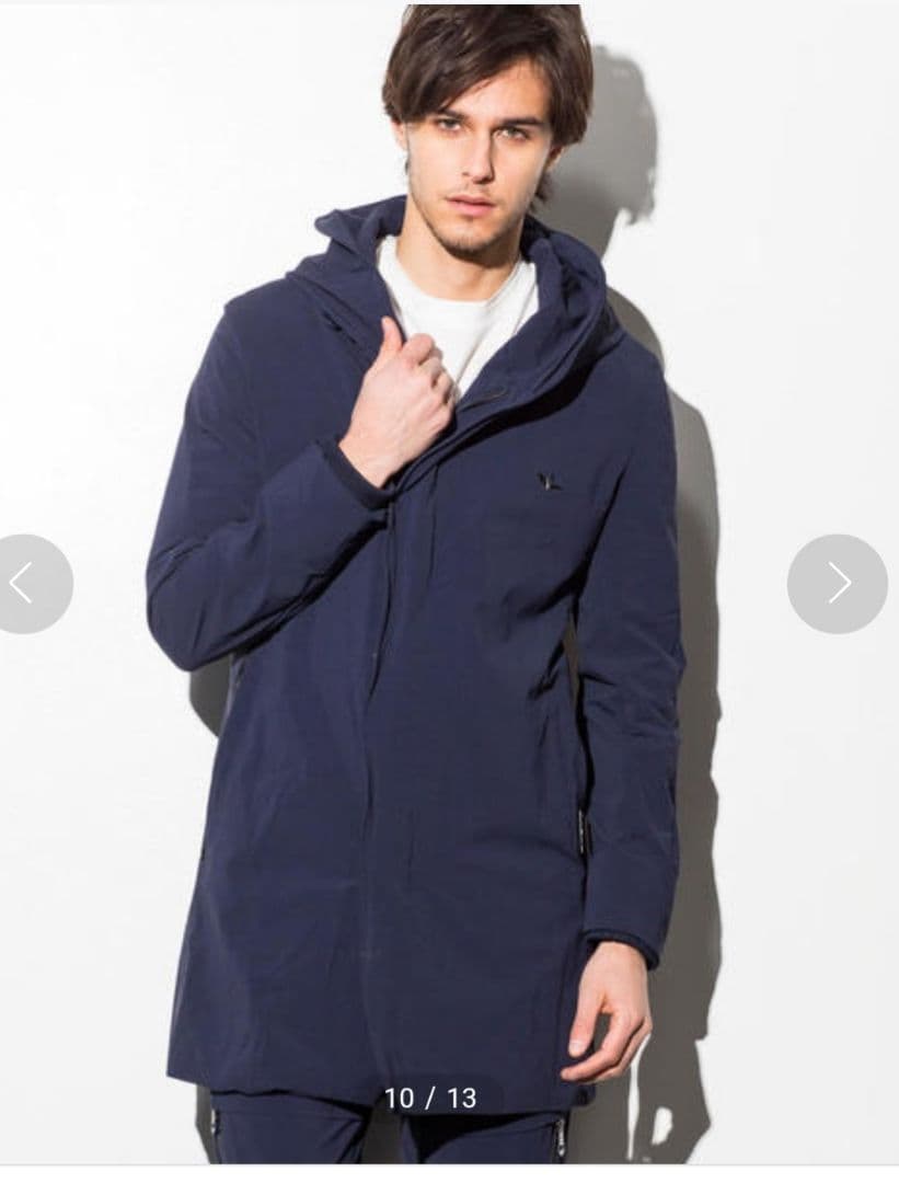 1PIU1UGUALE3 RELAX　4WAYストレッチフラップコート　Mサイズ