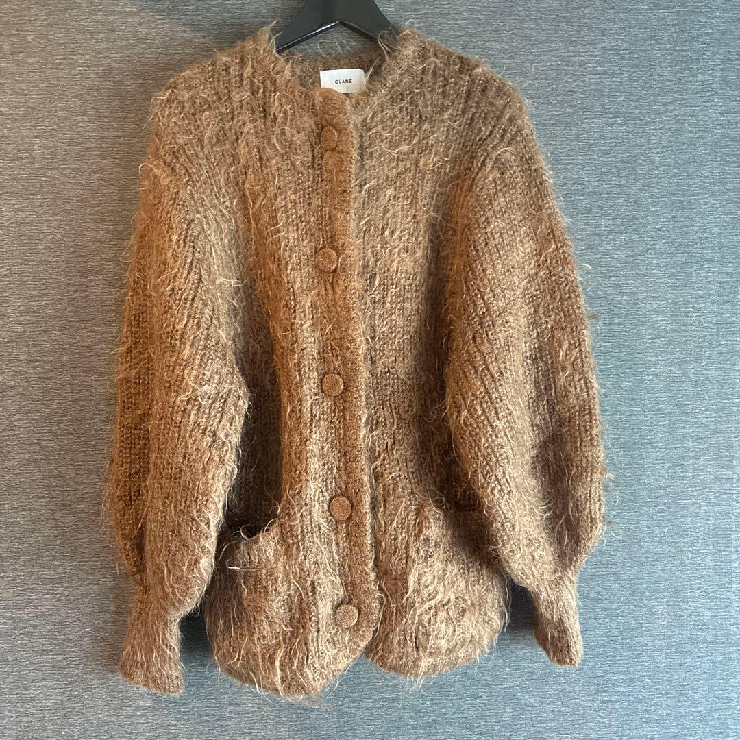 CLANE SHAGGY OVER CARDIGAN ブラウン