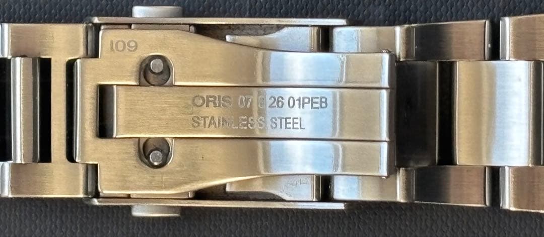 【中古】ORIS オリス ステンレススチール 金属ベルト 追加リンク付き