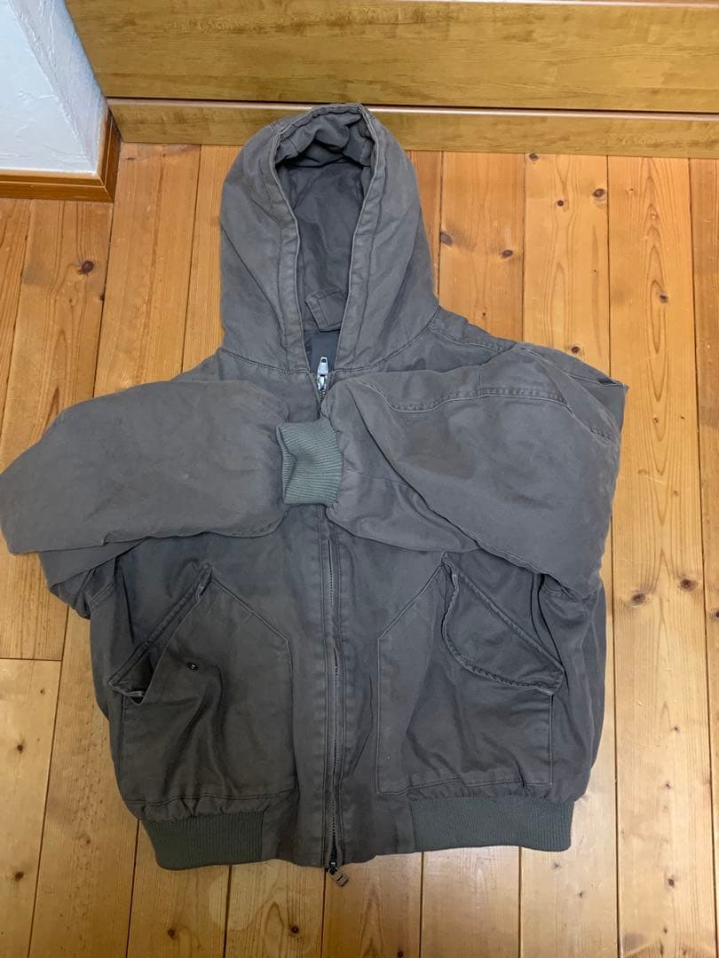 zaraフード付きミリタリースタイルジャケット