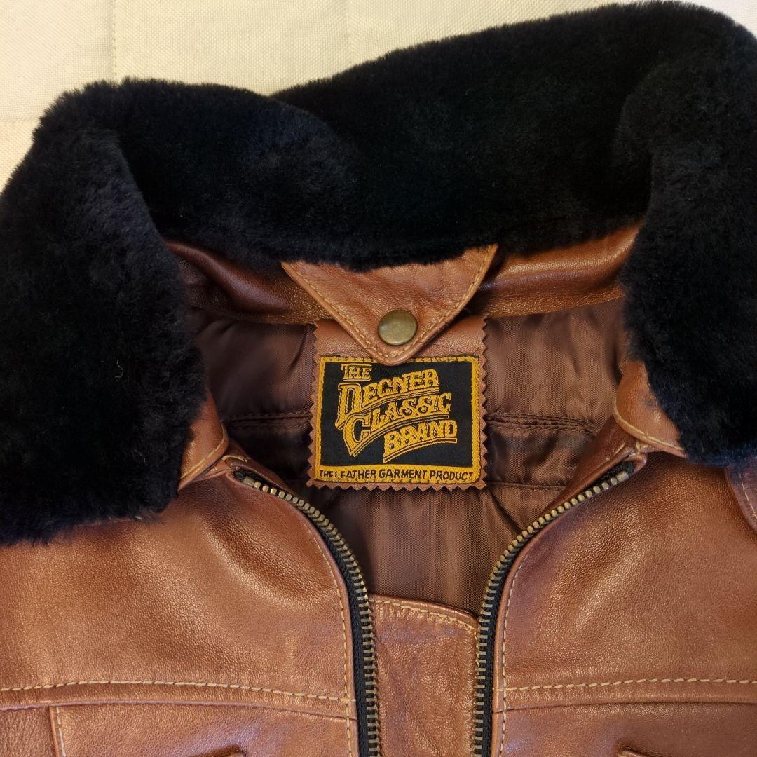DEGNER CLASSIC BRAND ブラウンレザーライダースジャケット