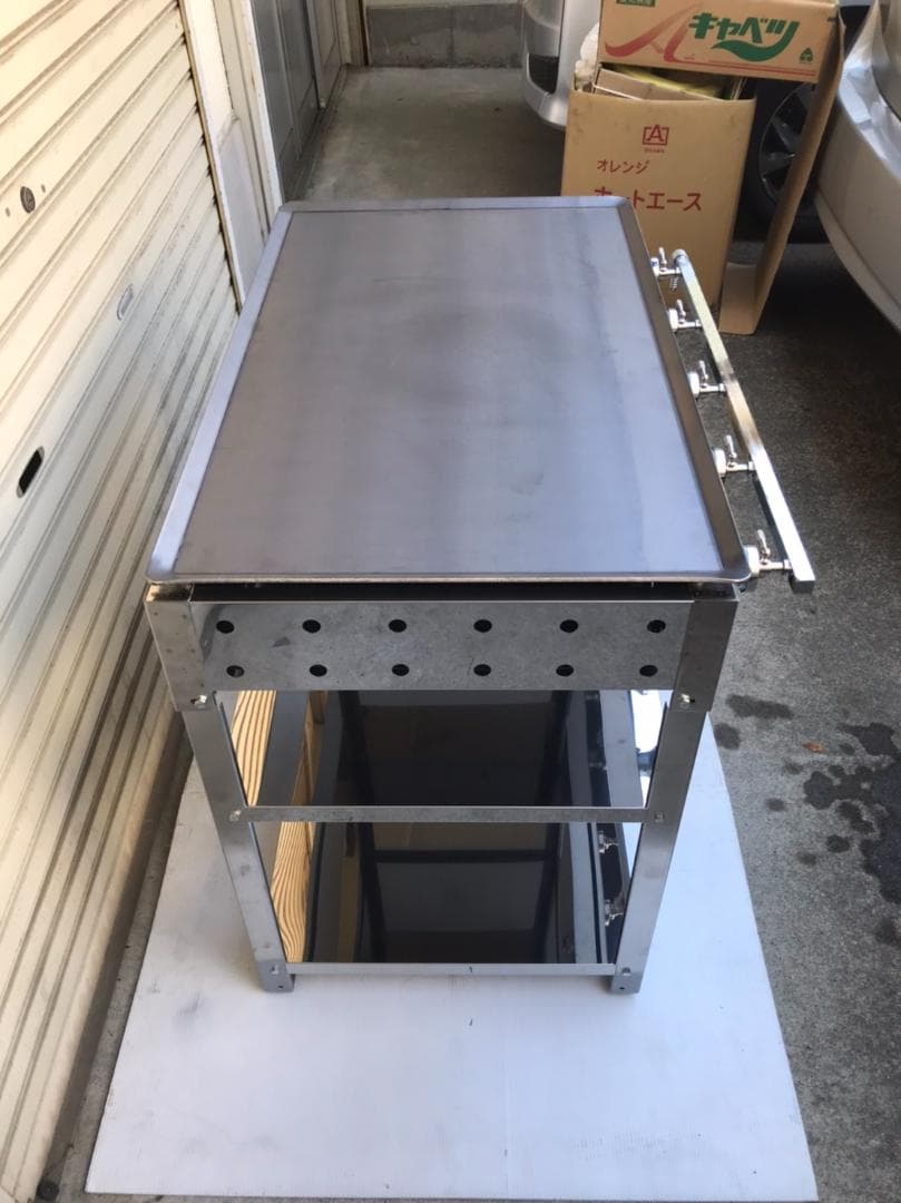 ９０×５５【新品　グリドル　鉄板焼　グリラー】台付　天板１枚　お好み焼きそば　祭