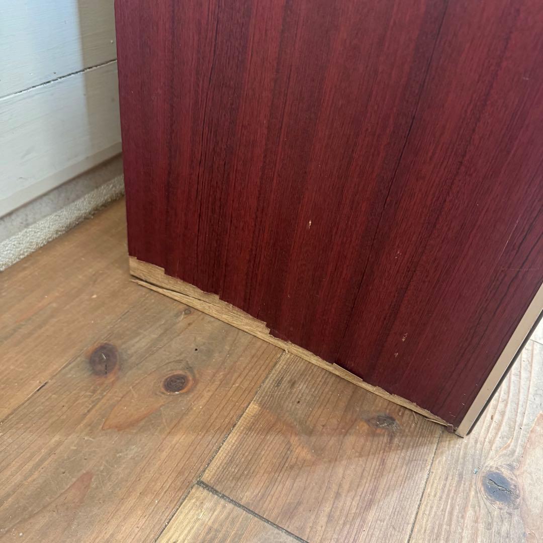 昭和レトロ　アーチ窓　食器棚　キャビネット　シックなブラウン　希少　ビンテージ