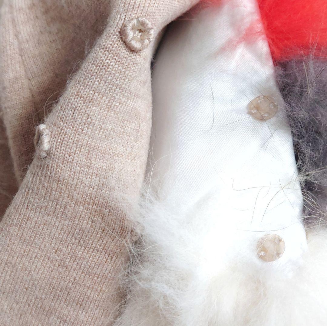 美品♪アンスリード ラクーンファースリーブ 2way ロングコート ベージュ