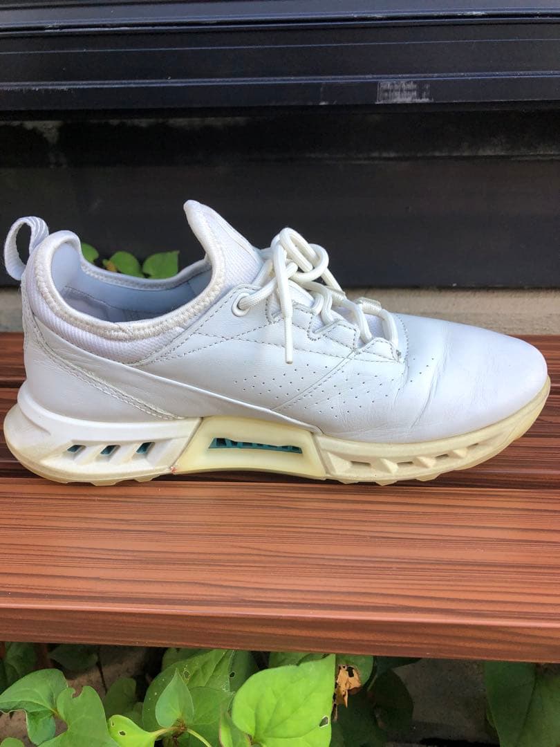 372番 美品ECCOゴルフシューズ 37 23.5cmスパイクレスゴアテックス