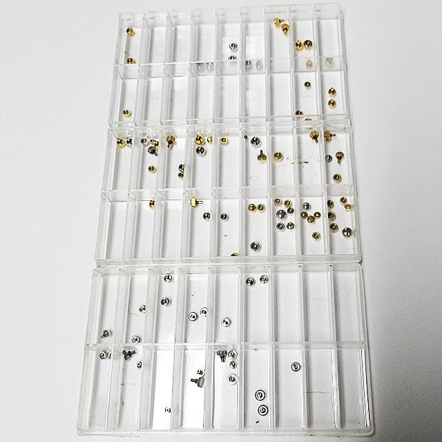 <時計部品>金色/銀色リューズ90個入りセット