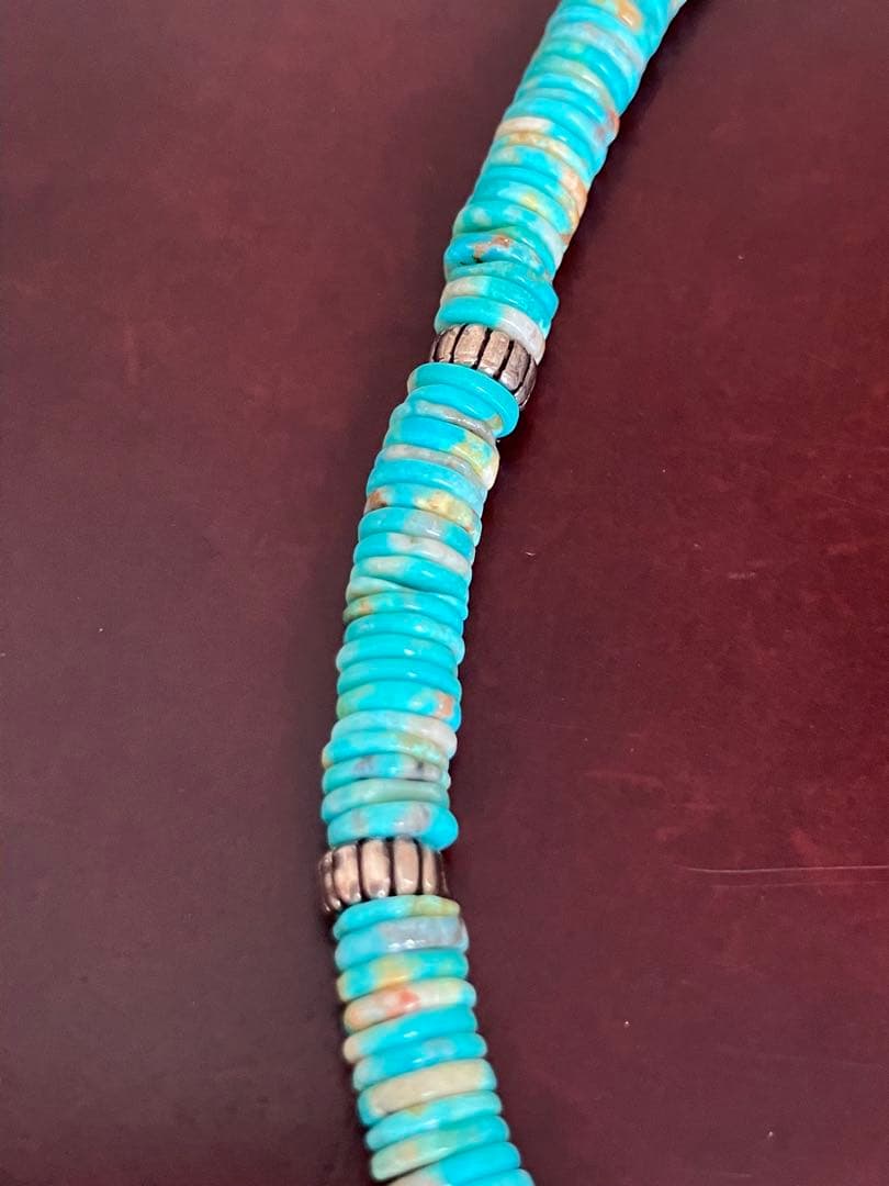 ターコイズ　ヒシ　ネックレス