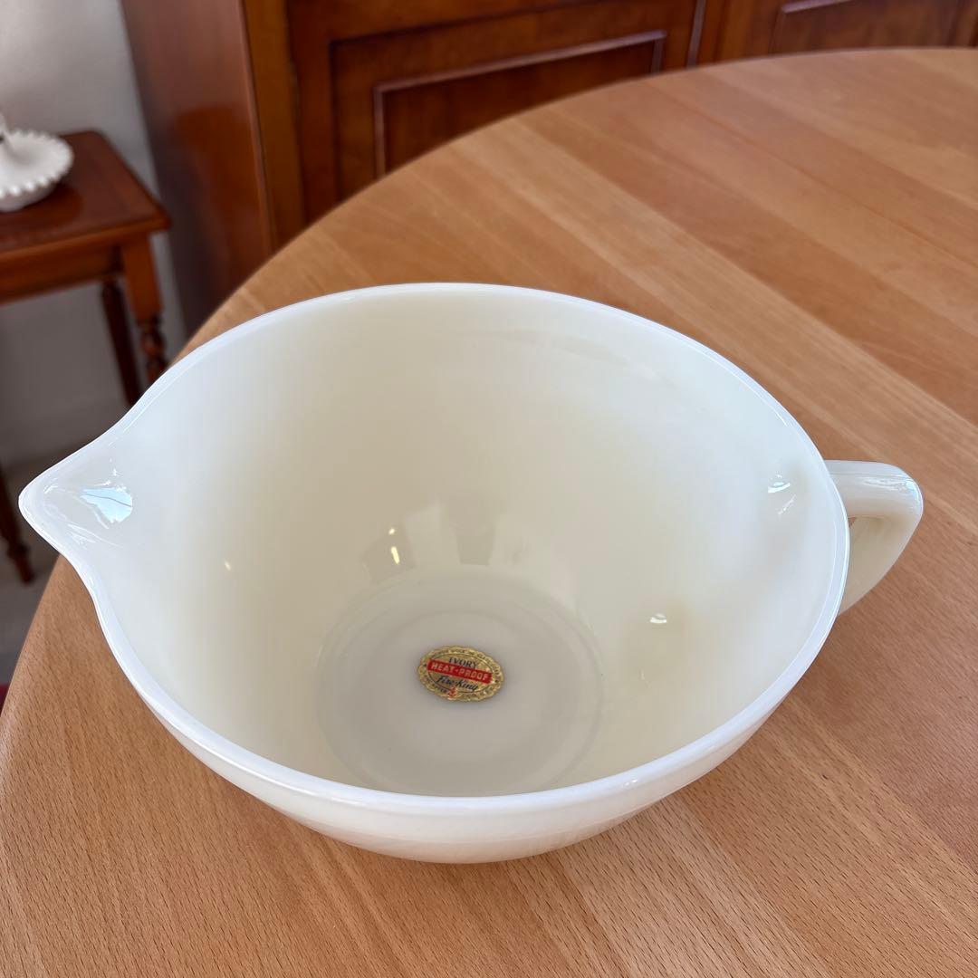 《ファイヤーキング》アイボリーバターボウル　デッドストック　ラベル付き
