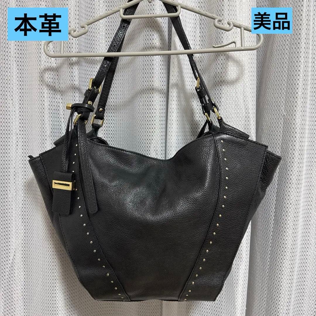 ジャンニキャリーニ トートバッグ 本革 ブラック イタリア製