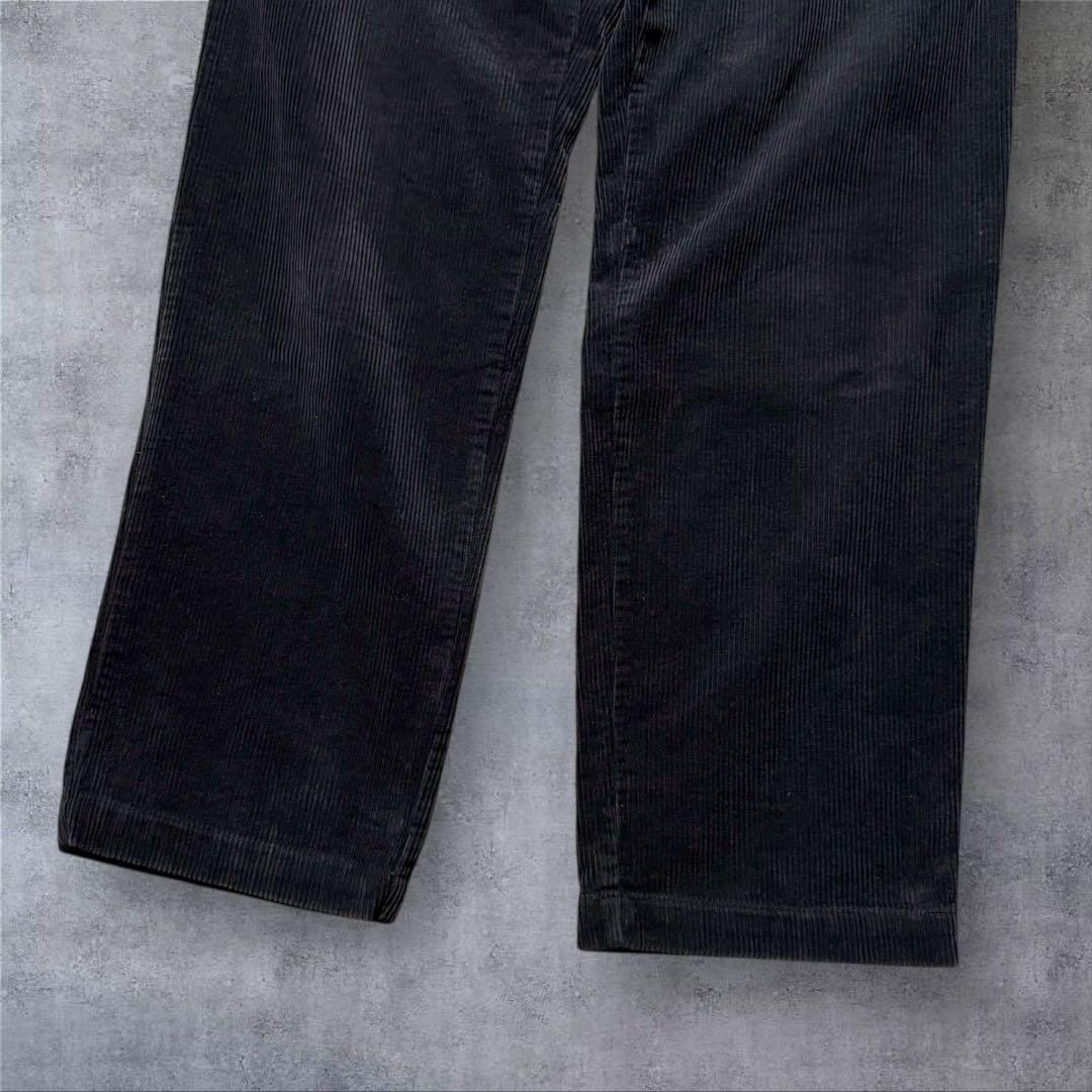 2322 古着90sポロバイラルフローレンコーデュロイパンツ太畝ANDREW黒