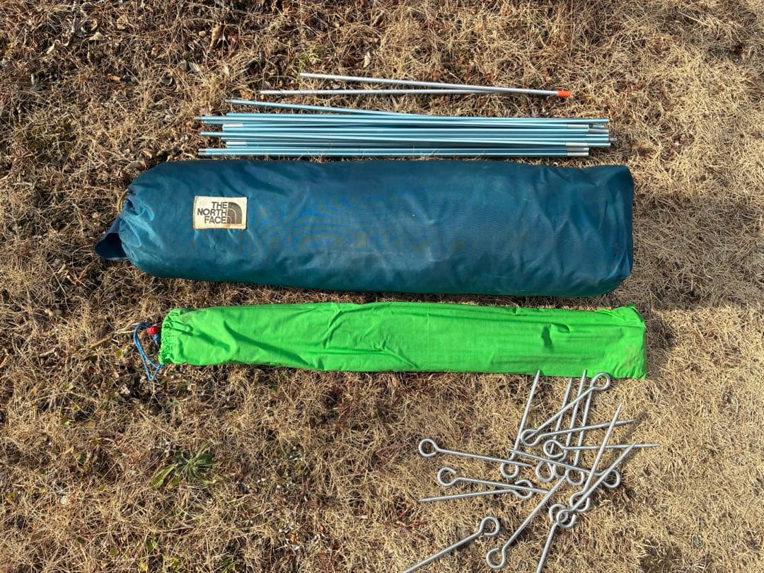 ノースフェイス　テント　4〜5人　フライシート色移りあり、当時の設営画像有り