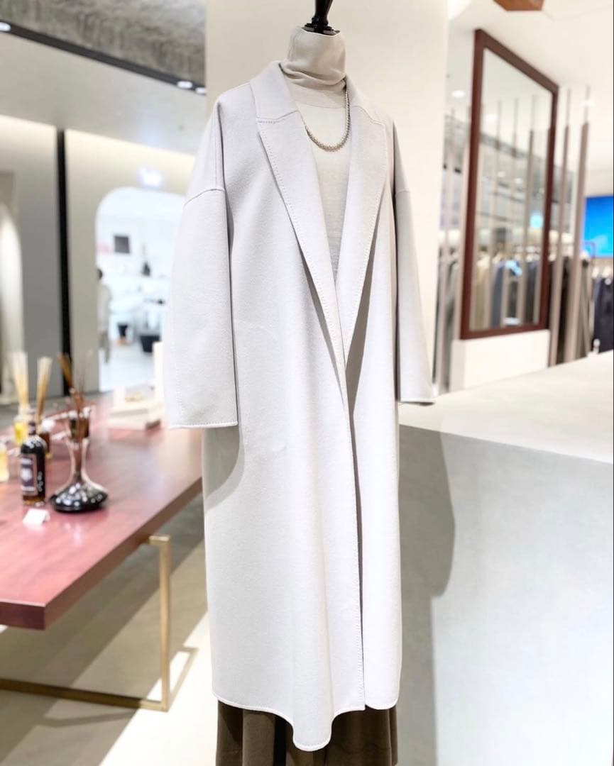 ebure ウール100% ロングコート　36