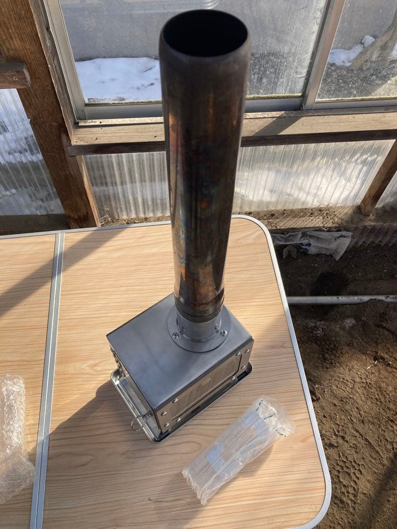 小型　ミニ薪ストーブ　ソロキャンプ