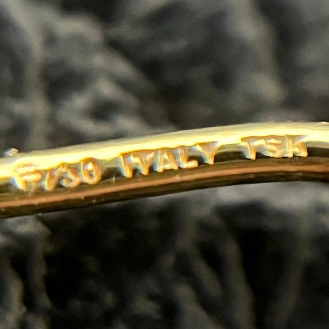 (C020502)750 K18 YG フープピアス アクセサリー レディース