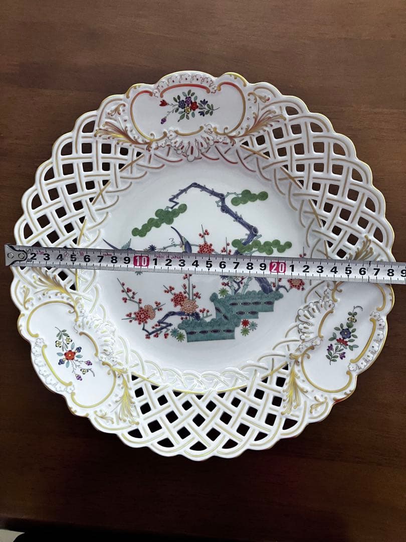 マイセン　大皿　柿右衛門様式　飾皿 シノワズリ　28.5㎝