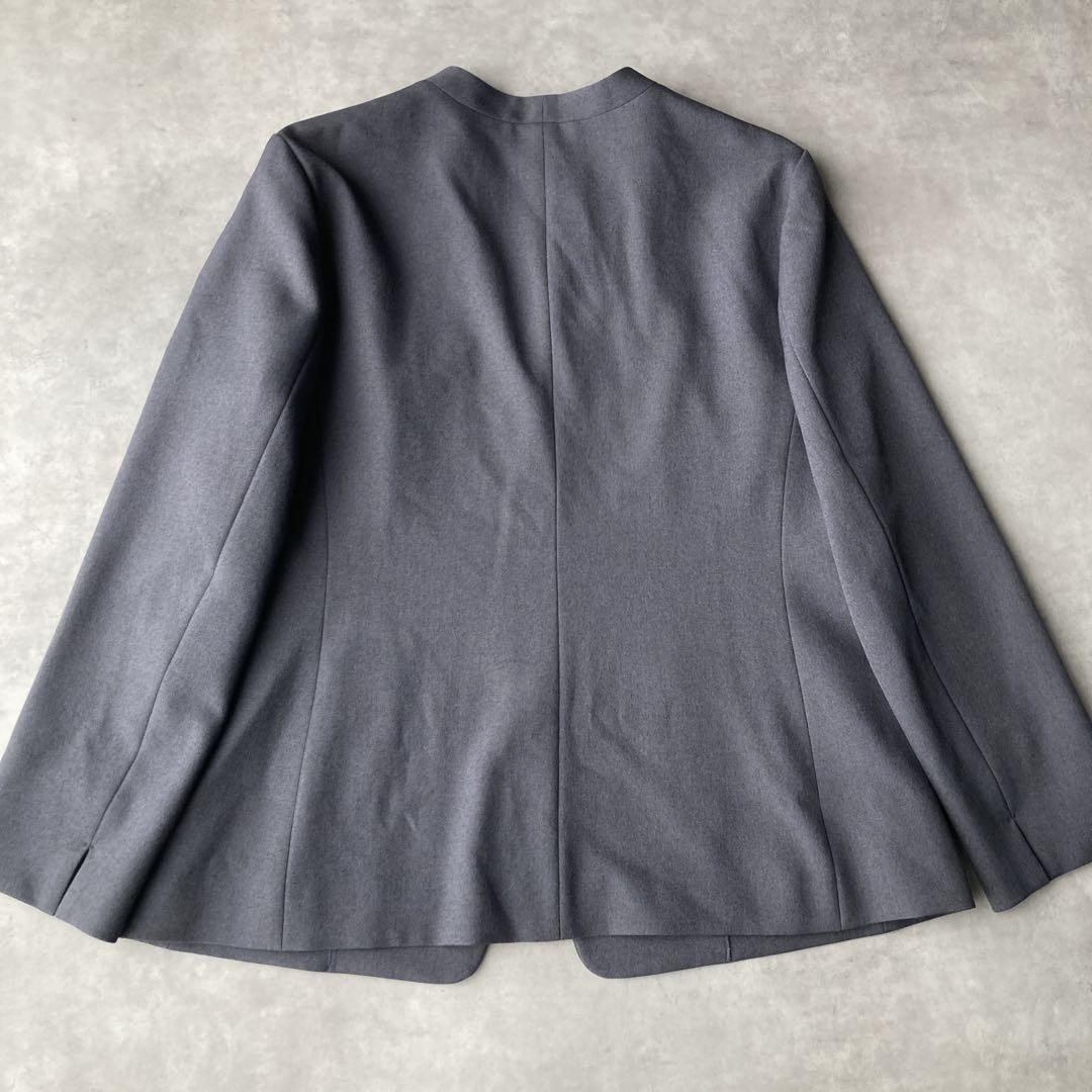 美品✨️インディヴィ パンツスーツ セットアップ ノーカラー 洗える L