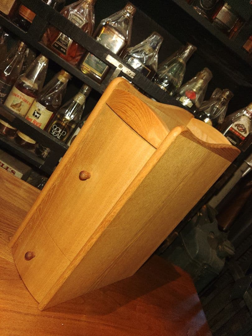 北欧　無垢　オーク　ラウンド　アーチ　サイドラック　ウォールナット　棚　ラック