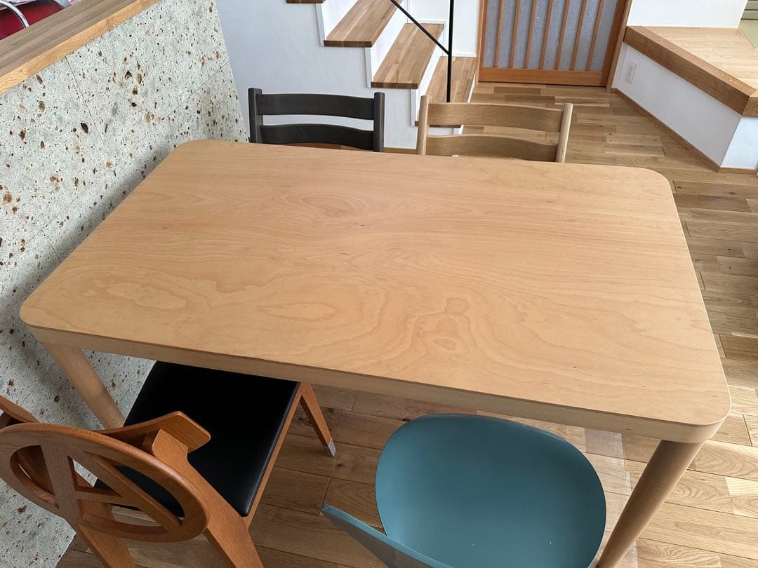 【美品】無印良品　ブナ材テーブル　トーネット