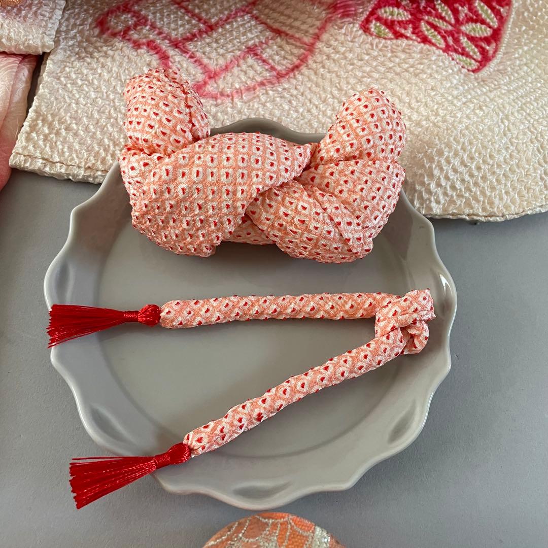 七五三　7歳　正絹　総絞りのお着物セット　大寸作り帯