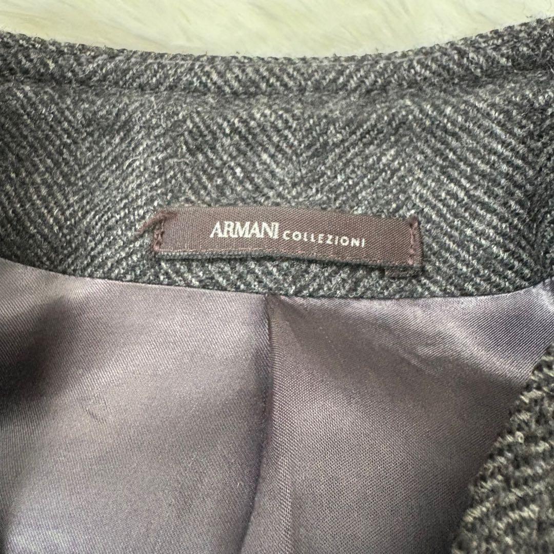 美品☆アルマーニ　コレツィオーニ　マオカラー　ロングコート　大きいサイズ　XXL