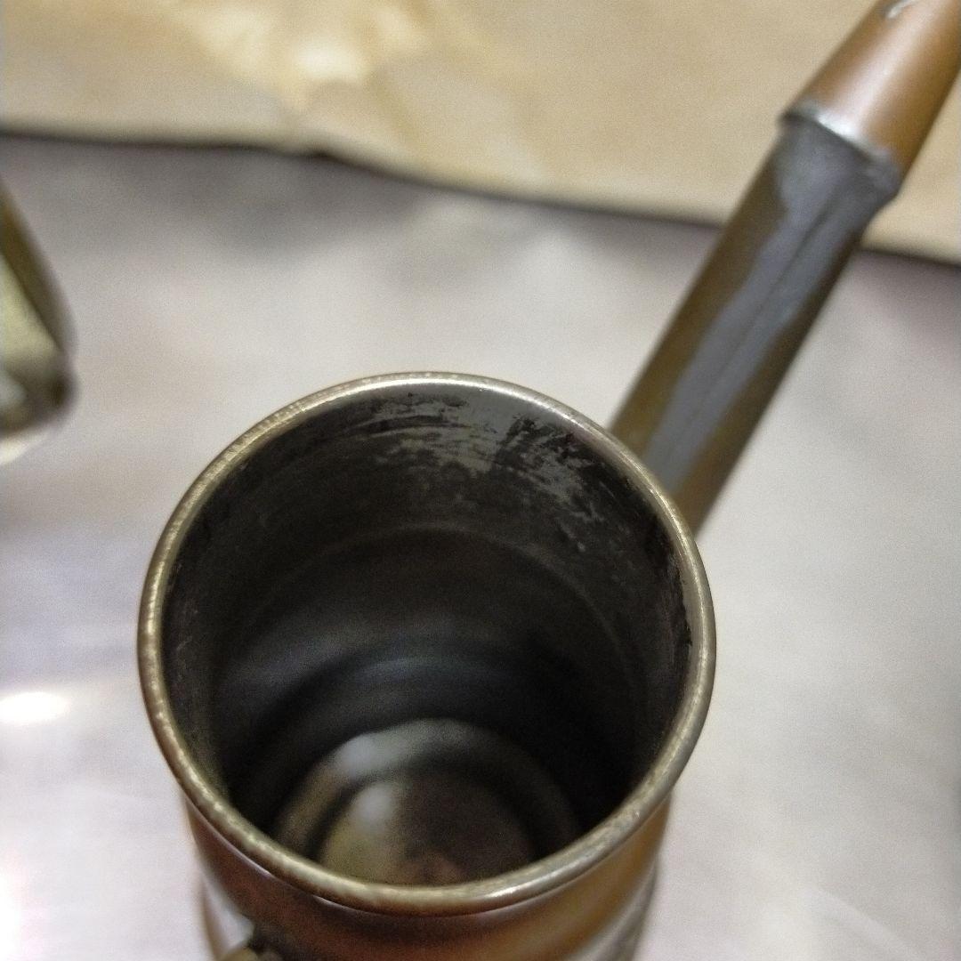 ヴィンテージ 銅製オイル缶　イタリア 大、小セット　オリーブオイル入れ