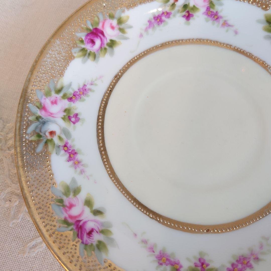 オールドノリタケ　ペディスタルシェイプ　カップ＆ソーサー　２客セット