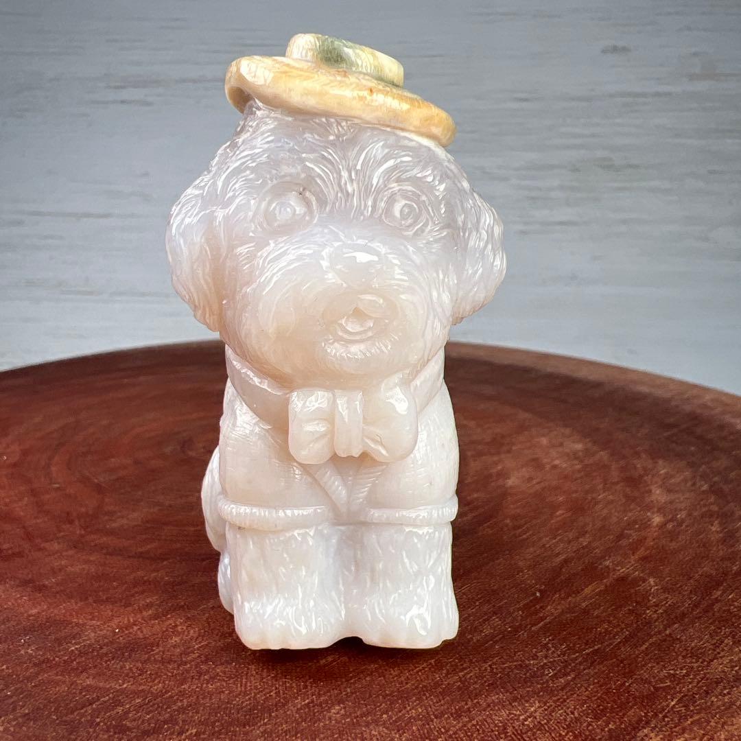 天然石 麦わらトイプードル　瑪瑙