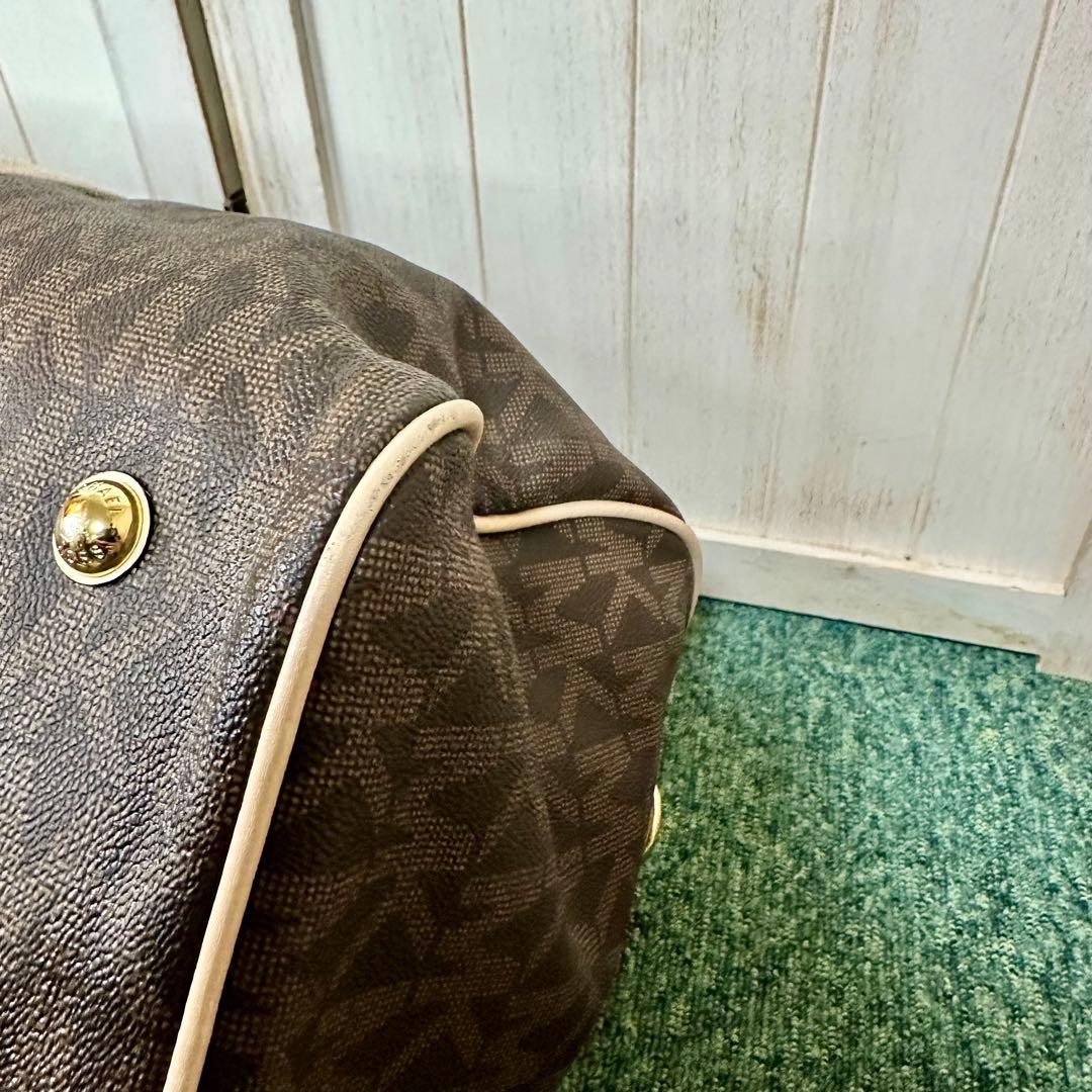 MICHAEL KORS マイケルコース 2way レザー ボストンバッグ 総柄