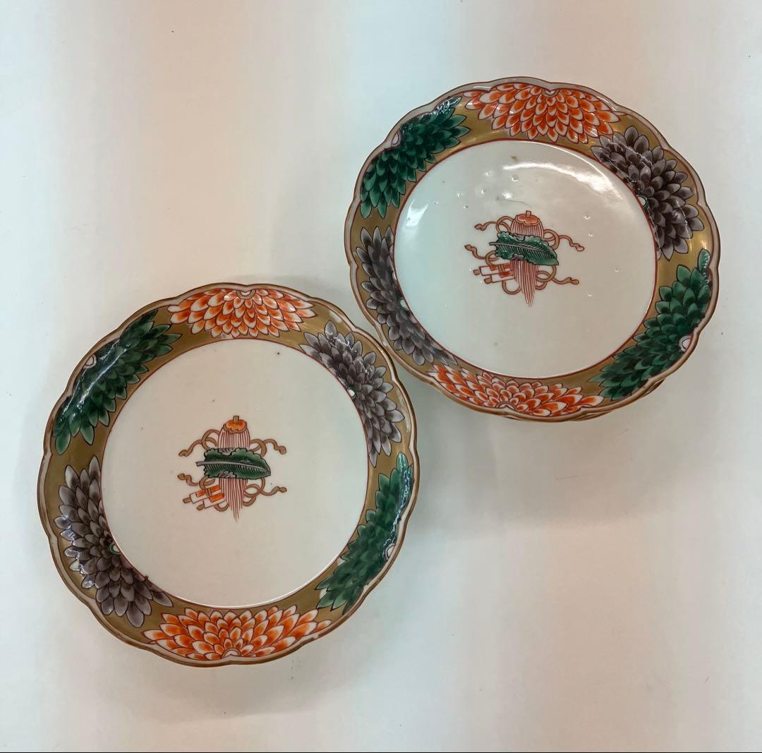 伊万里焼 花柄 皿 明治