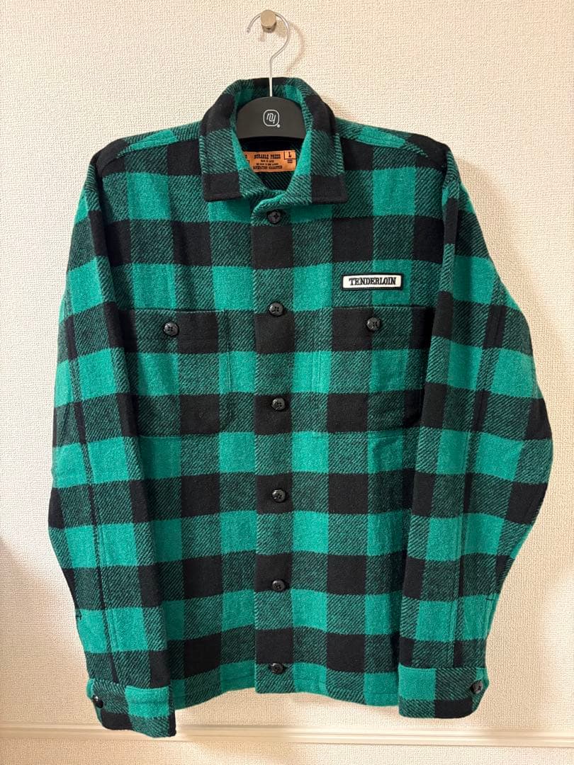 TENDERLOIN バッファローチェックジャケット グリーン