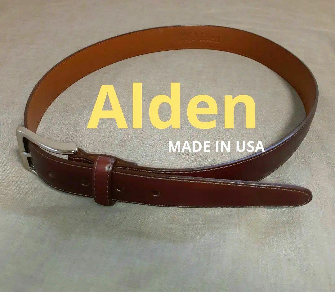 Alden ベルト 34/85 ワインレッド